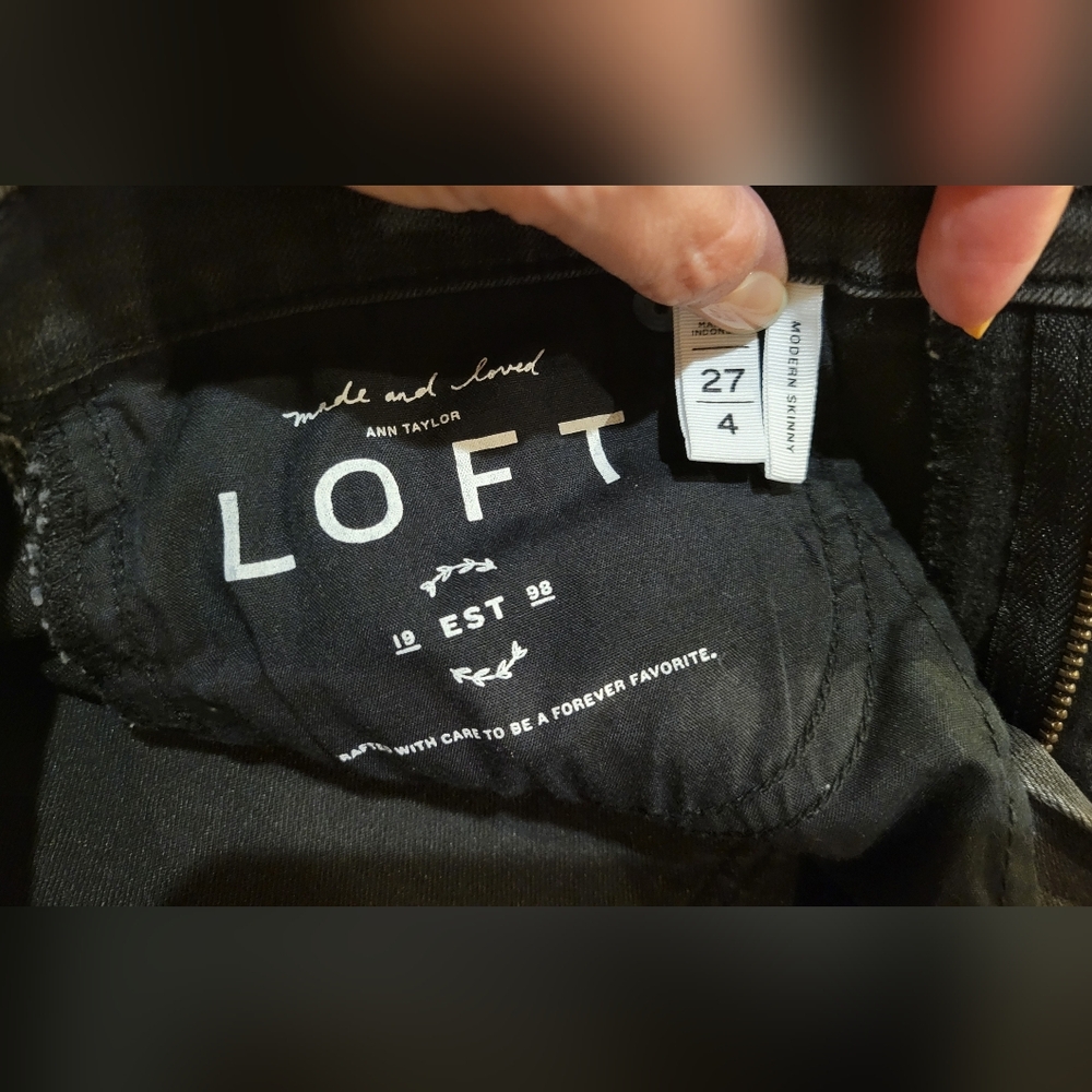 Loft Classic Black Women's Skinny Jeans - Picture 3 of 8